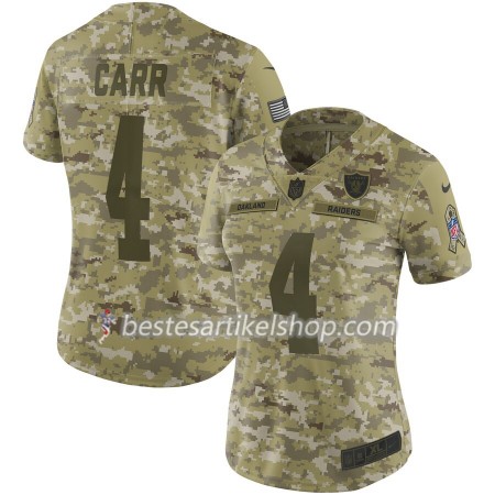 Damen Oakland Raiders Trikot Derek Carr 4 Nike Salute to Service
